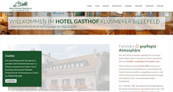 Desktop Screenshot of hotel-klusmeyer.de